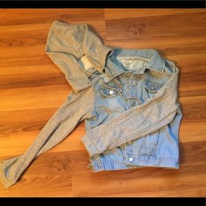 Love Tree Denim Jacket with Hood